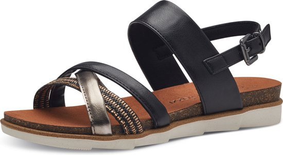 Marco Tozzi - maat 38 - Sandalen zwart Synthetisch - Dames