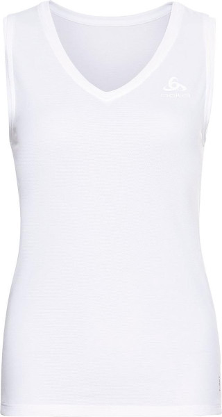 ODLO - Maat XS - BL TOP V-neck Singlet ACTIVE F-DRY LIGHT - white - Vrouwen