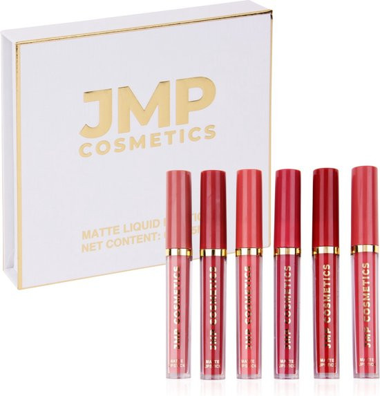 Matte Liquid Lipstick Set - 6 Kleuren Dark Nude - Lipgloss - Lippenstift - Vegan - Waterproof