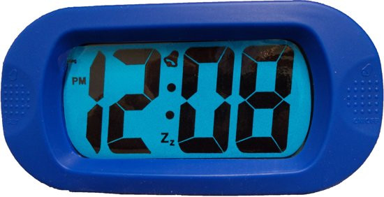 Koopjeshoek - Balance Time LCD - Wekker - Rubber - Kobalt Blauw