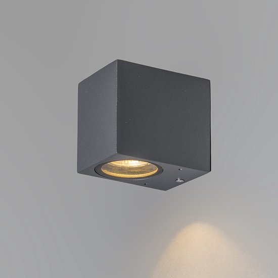 repertoire Vervloekt Overjas QAZQA Baleno I - Wandlamp - 1 lichts - 65 mm - antraciet | DGM Outlet