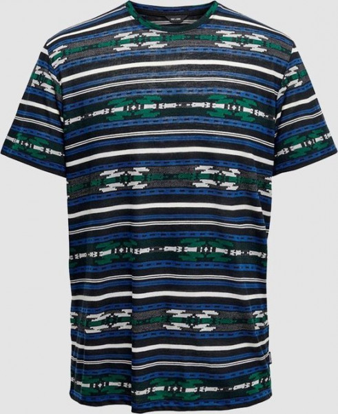 Only & Sons Ketu Heren T-shirt - Blauw - Maat L