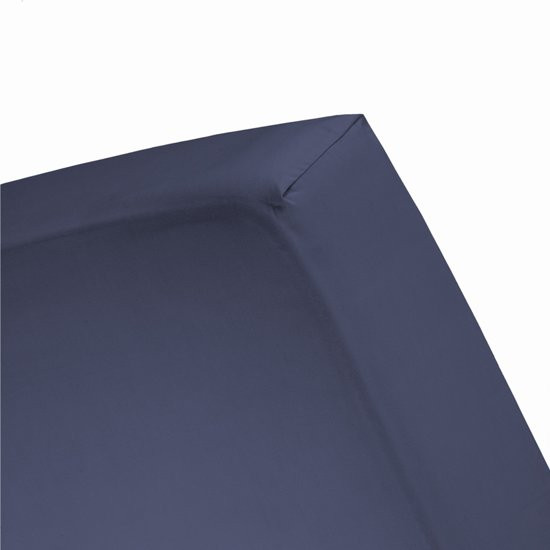 Damai - Hoeslaken (tot 25 cm) - Katoen - 80/90 x 220 cm - Dark blue