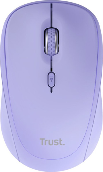 Trust Yvi+ Multi - Draadloze Muis - Bluetooth & USB ontvanger- Compact - Stil – Paars