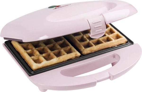Bestron Wafelijzer voor 2 Brusselse wafels, Wafelmaker met indicatielampje & antianbaklaag