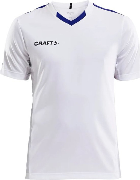 Craft Progress Contrast Shirt Maat: M Korte Mouw Heren - Wit / Royal