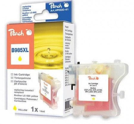 Peach B985XL - Inktcartridge Brother LC985Y - Geel