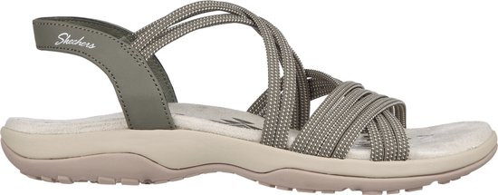 Skechers - maat 37- Reggae Slim - Turn It Up - Dames Sandalen - Olijfgroen
