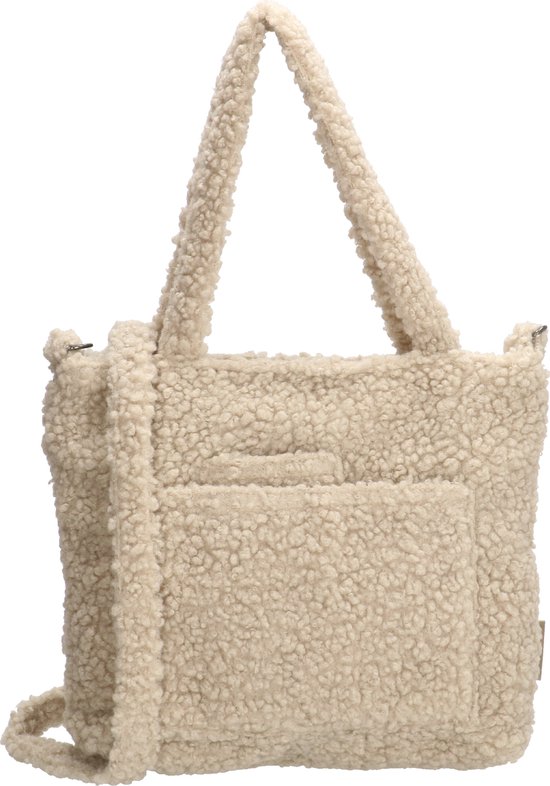 Beagles Navarra Crossbody Hand & Schoudertas Teddy Soft Trendy Bag - Crème