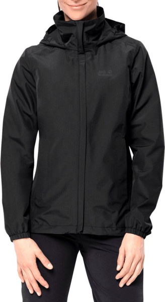 Jack Wolfskin - Maat M - Stormy Point Outdoorjas Dames - Black
