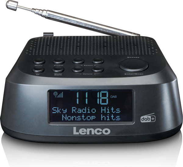 Lenco CR-605BK - Wekkerradio met DAB+ en FM - Zwart