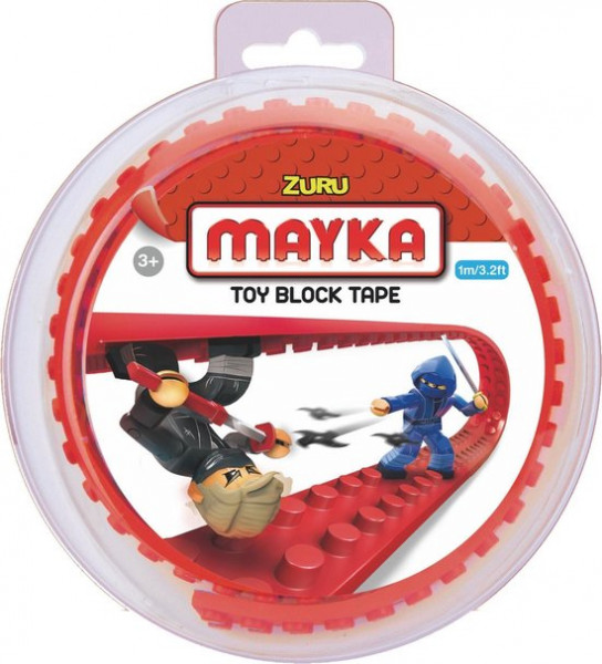 Zuru-Mayka 34633 Block Tape 2 Noppen 1m Rood