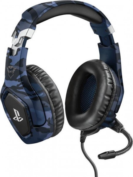 Trust GXT 488-B Forze - Gaming Headset - Official Licensed - Geschikt voor PS4 & PS5 / Camo Blauw