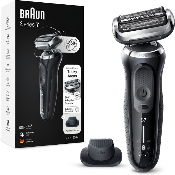 Braun Series 7 71-N1200s - Elektrisch Scheerapparaat Mannen - Met Precisietrimmer - Zwart