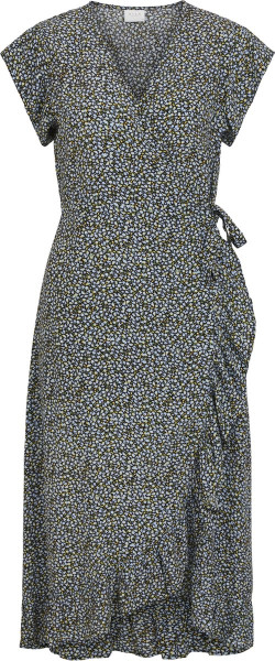VILA - Maat 42 - VIFINI WRAP S/S LONG DRESS NOOS Dames Jurk