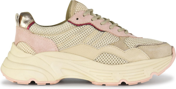 PS Poelman - Maat 38 - TOKIO Dames Sneakers - Beige Multi