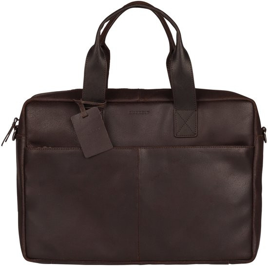 BURKELY Vintage River - Laptoptas 15 inch - Bruin