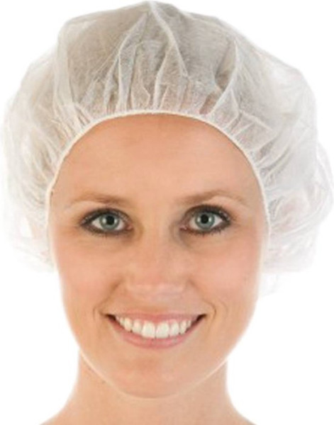 100 Premium haarnetjes WIT wegwerp | non-woven | Latexvrij | niet steriel | Clip Caps weggooi