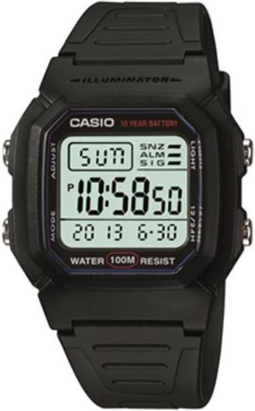 Casio Vintage Edgy W-800H-1AVES Herenhorloge 36,8 mm - Zwart