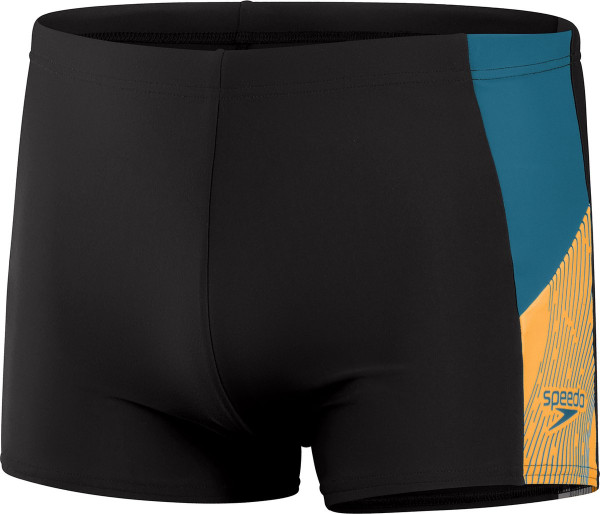 Speedo - Maat 8/2XL - Dive Aquashort Zwart/Blauw Heren Sportzwembroek