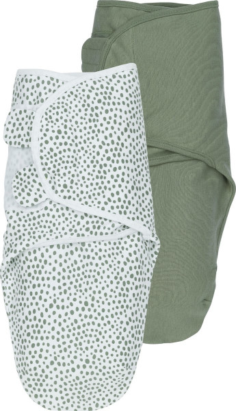 SwaddleMeyco Inbakerdoek 2-pack Cheetah/Uni - 0-3 maanden - Forest Green
