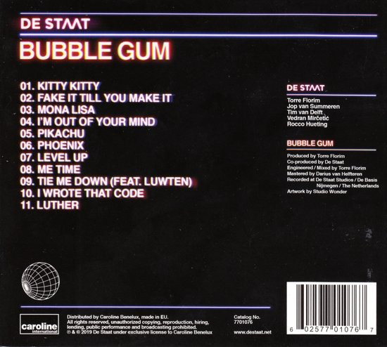 De Staat - Bubble Gum - Cd