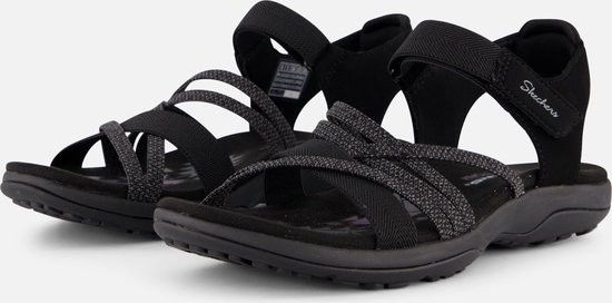 Skechers - maat 41- Reggae Slim - Meadow Grazer - Dames Sandalen - Zwart