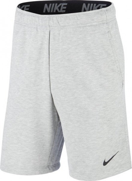 Nike Nk Dry Short Fleece Sportbroek Heren - Dk Grey Heather/Black - Maat XL