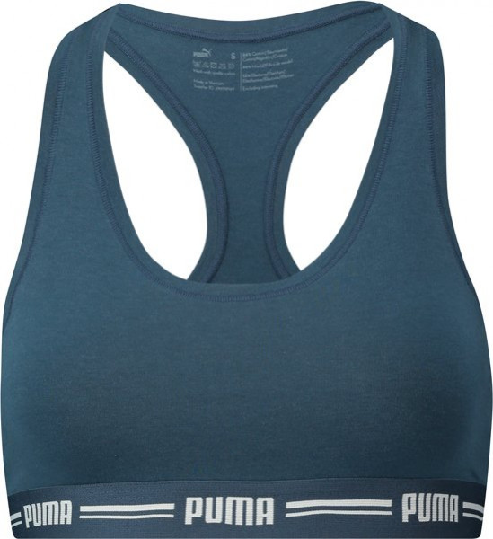 PUMA Beha Dames ICONIC RACER BACK BRA 1P - Dark Denim