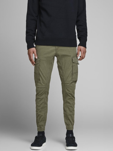 JACK&JONES - Maat W33 X L34 - JPSTPAUL JJFLAKE 542 OLIVE NIGH NOOS Heren Broek