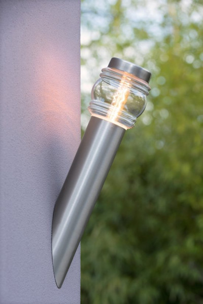 Lucide MIRANE - Wandlamp Buiten - 9 cm - IP44 - Mat chroom