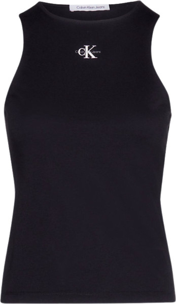 Calvin Klein - Maat XXL Micro Monologo Racer Back Tops & T-shirts Dames - Shirt - Zwart