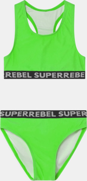 Super Rebel - maat 12/152 - CARMEL. Tanktop Bikini - Fluo Mint
