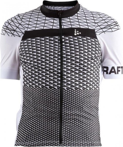 Craft Route Jersey M Fietsshirt Mannen - Wit/Zwart - Maat S