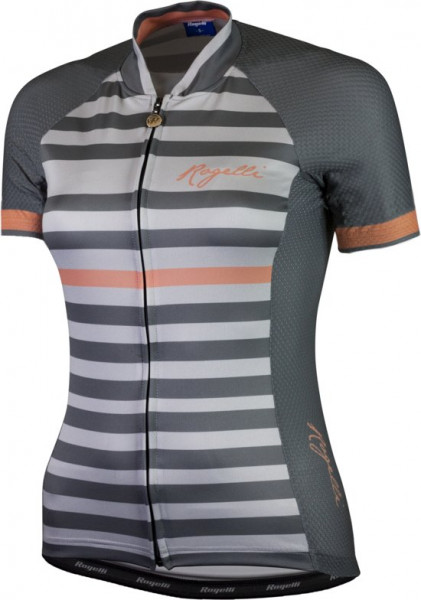 Rogelli Ispira Fietsshirt - Dames - Maat XS - Lange mouwen - Grijs/Koraal