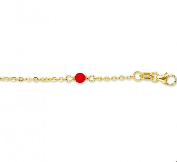 The Jewelry Collection Geelgouden Armband bloedkoraal