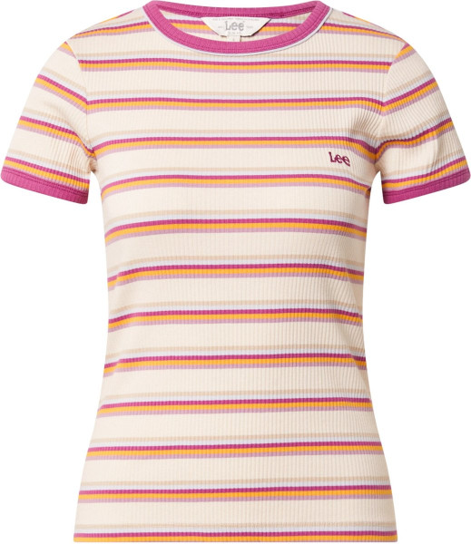 Lee Dames Stripe Tee shirt - Maat M - Golden Beam Gemengde Kleuren