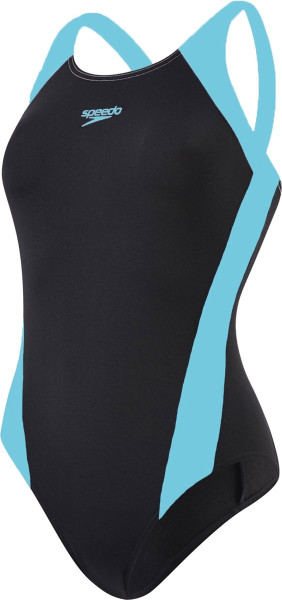 Speedo - Maat 36 - Endurance Boom Splice Muscleback Sportbadpak - Zwart / Blauw