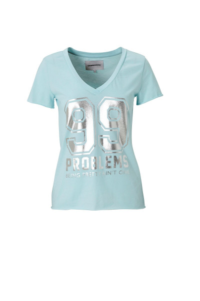 T-shirt dames blauw 99 problems - mt XL
