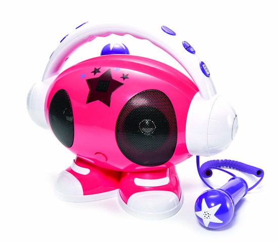 Koopjeshoek- Karaoke Robot met 2 microfoons - usb aansluiting en voice recording via SD kaart