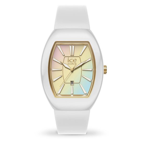 Ice-Watch - Ice boliday Dome White sunset rainbow - Wit dameshorloge met siliconen band - 024035 (Kl