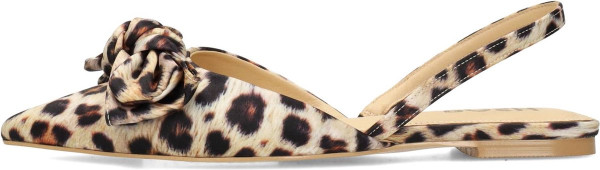POSH by Poelman - maat 41- LOA Dames Slingbacks - Bruin Met Dierenprint