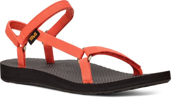 Teva ORIGINAL UNIVERSAL SLIM - maat 38 - Dames Sandalen - Zwart/Rood