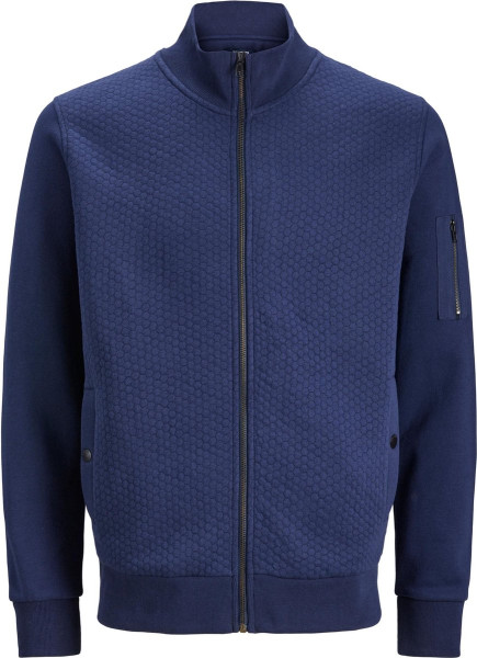 Jack & Jones - Maat XL - Vest Jprbluwills Sweat Zip High Neck Pegaent Blue Mannen