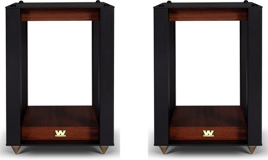 Wharfedale Linton stands – Heritage standaarden – Ideale luisterhoogte – Vinyl opslag - Mahogany (pe