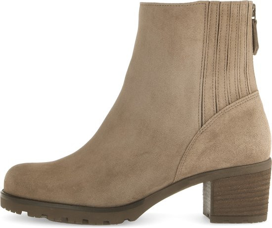 Gabor 802.3 Enkellaarsjes - maat 38.5 - Enkelboots met rits - Dames - Beige