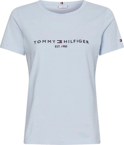 Tommy Hilfiger Maat XXS Regular Dames T shirt Lichtblauw DGM Outlet