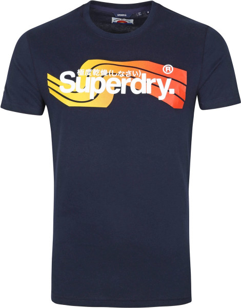 Superdry Maat L - Cali T-Shirt Donkerblauw - Heren - Modern-fit