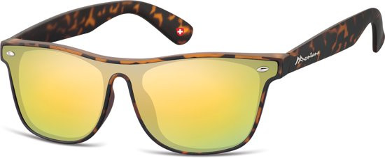 Montana MS47C- zonnebril- havana- goud spiegel- wayfarer