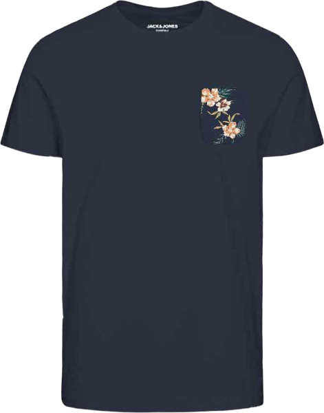 JACK&JONES - Maat M - JJBECS POCKET&AOP TEE SS CREW NECK 2PKMP Heren T-shirt